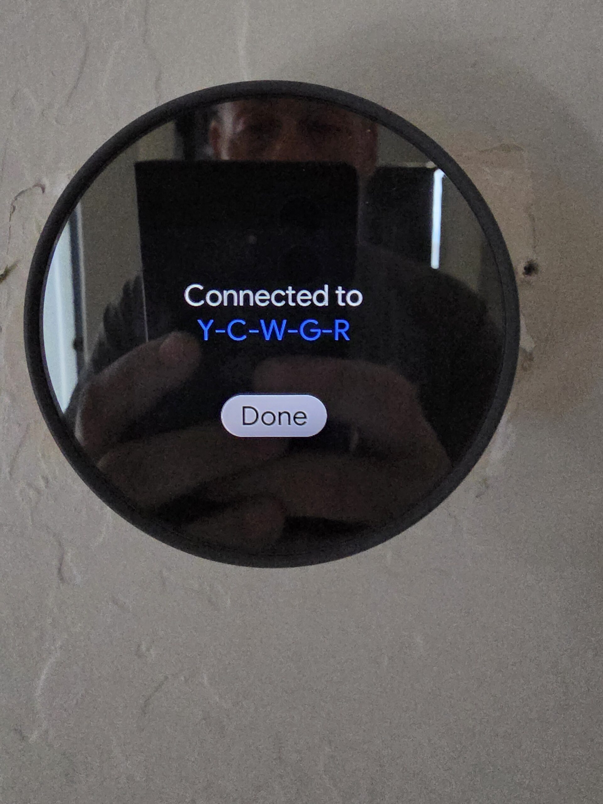 Nest thermostat connected and configured