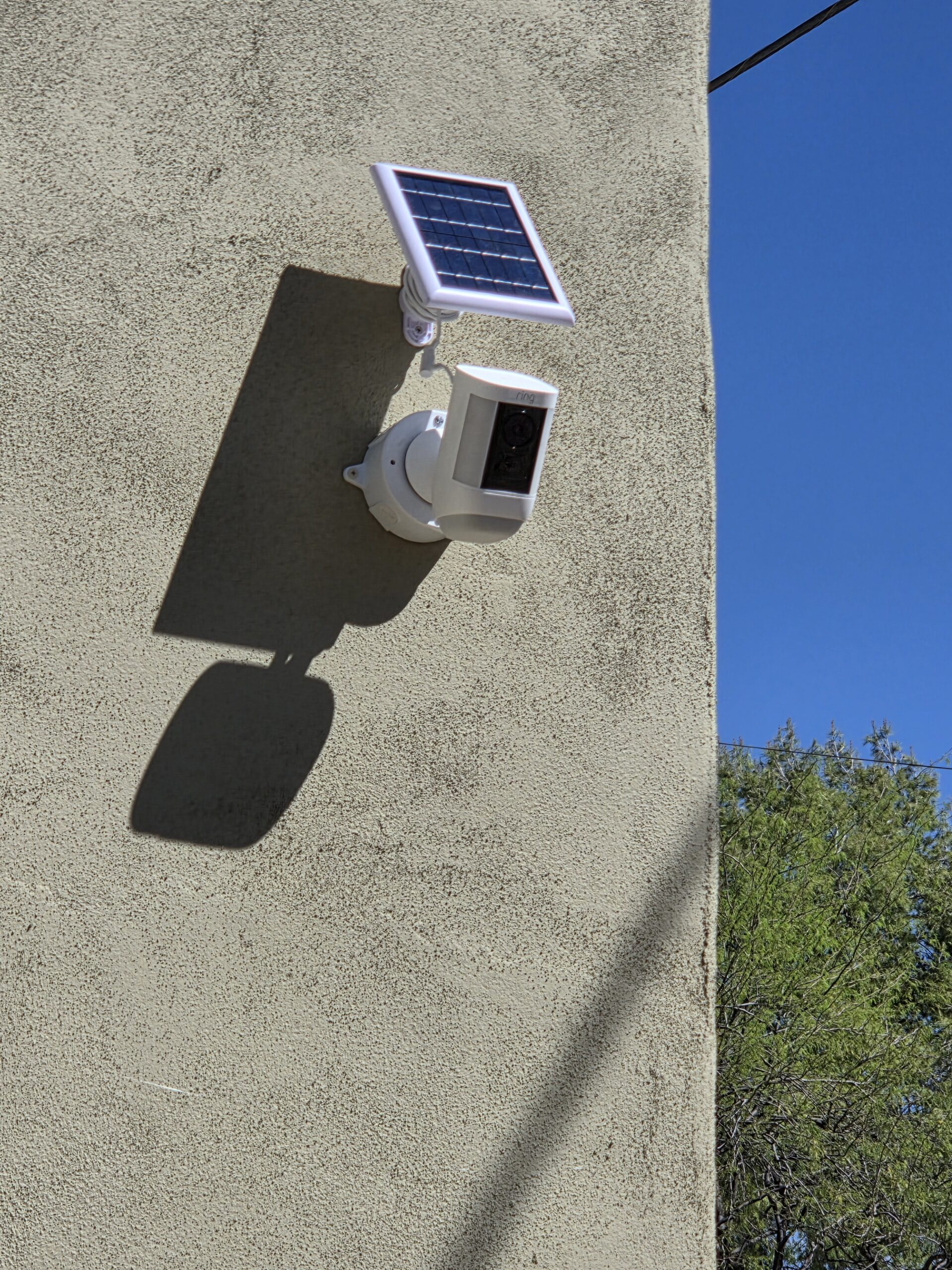 Ring camera with solar panel — clean secure mount